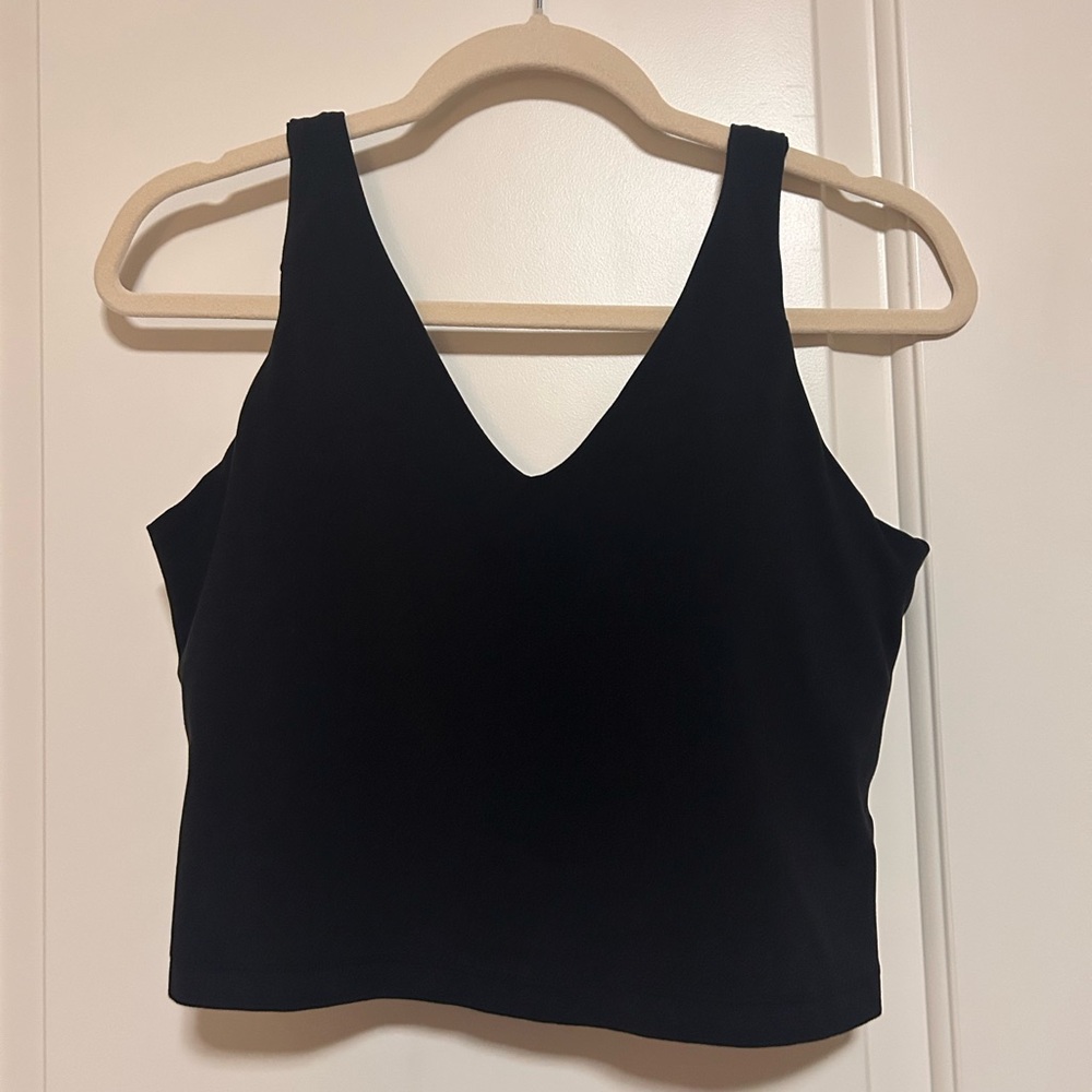 🖤🧘🏼♀️ Athleta Midnight Black V-Neck Crop Top Tank 🧘🏼♀️🖤 Pilates Yoga Barre